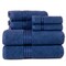 Hastings Home Hastings Home 100 Percent Cotton Hotel 6 Piece Towel Set - Navy 481347XQF - alternate 2